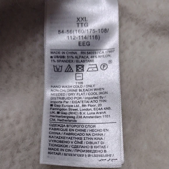 NEWBanana Republic51% Alpaca Cream Turtleneck Bosque Oversized Fair Isle Sweater - Picture 13 of 13